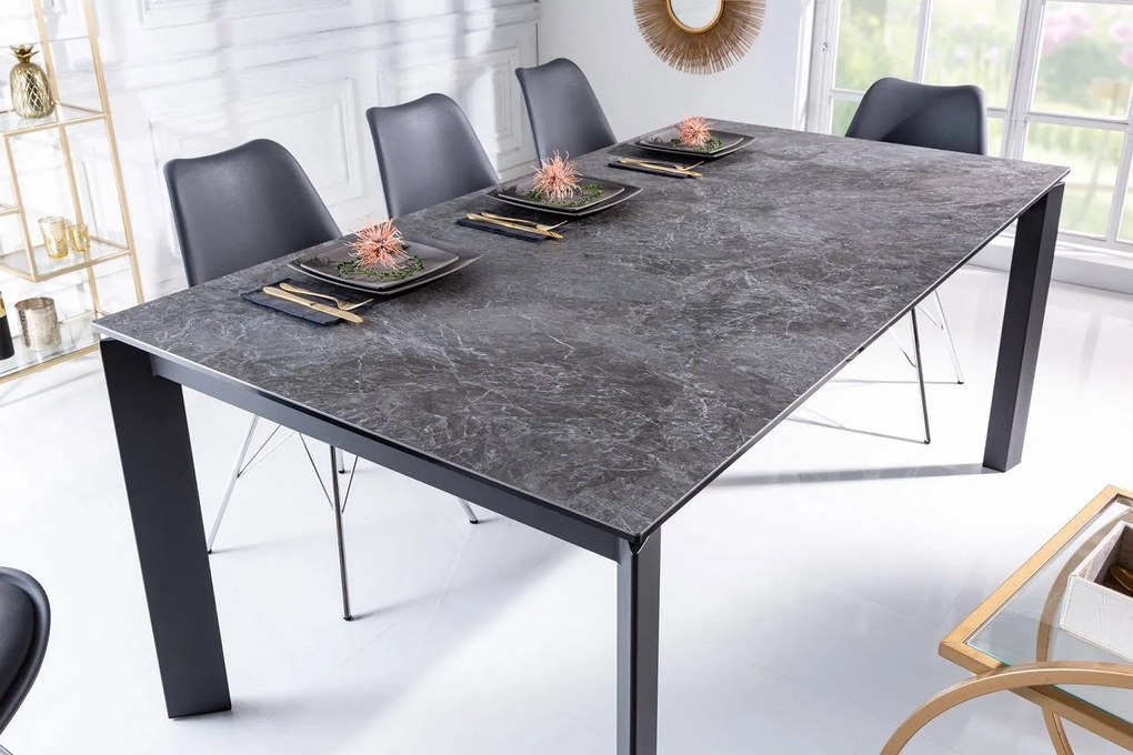 Rozťahovací jedálenský stôl Narissara X7 180-240 cm granit - vzor mramor