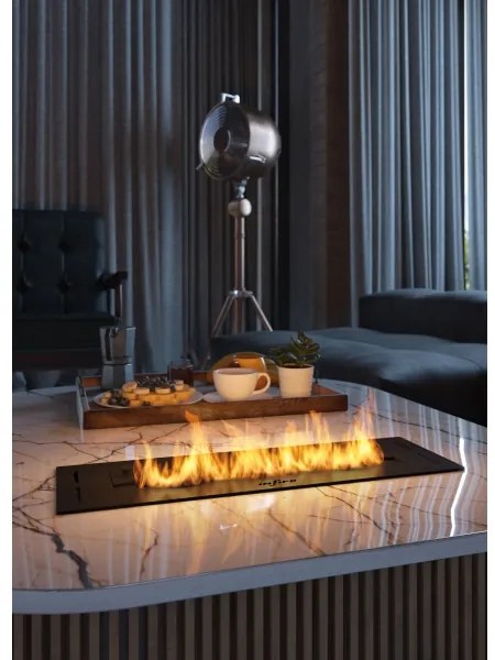 InFire - Vstavaný BIO krb 7,5x50 cm 3,5kW čierna