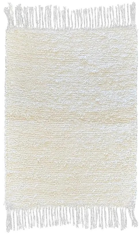 Ručne tkaný bavlnený koberec Milan B 0,5/0,75 biela