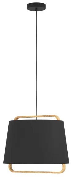 Eglo 390185 - Luster na lanku CAMALOZA 1xE27/40W/230V čierna