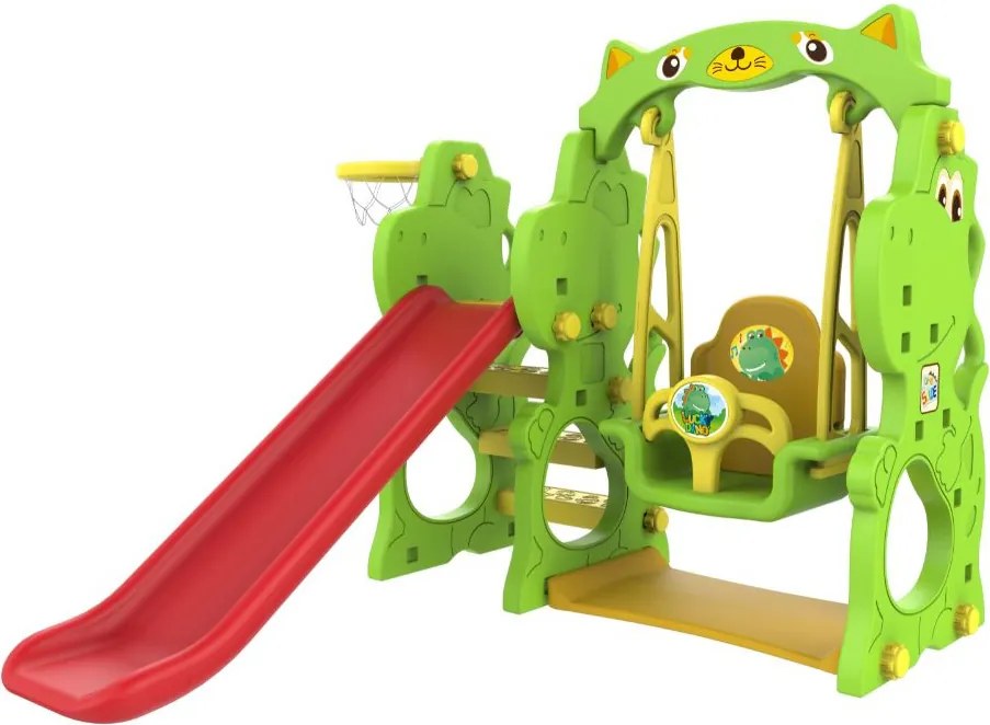Ramiz Záhradná šmykľavka 3v1 hojdačka Basketbal pre deti Dinosaurus