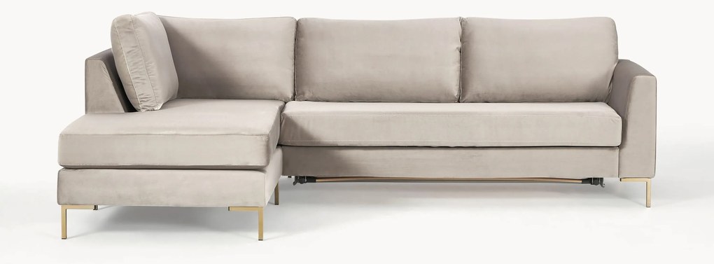 Zamatová rozkladacia pohovka's matracom Luna (3-miestna)