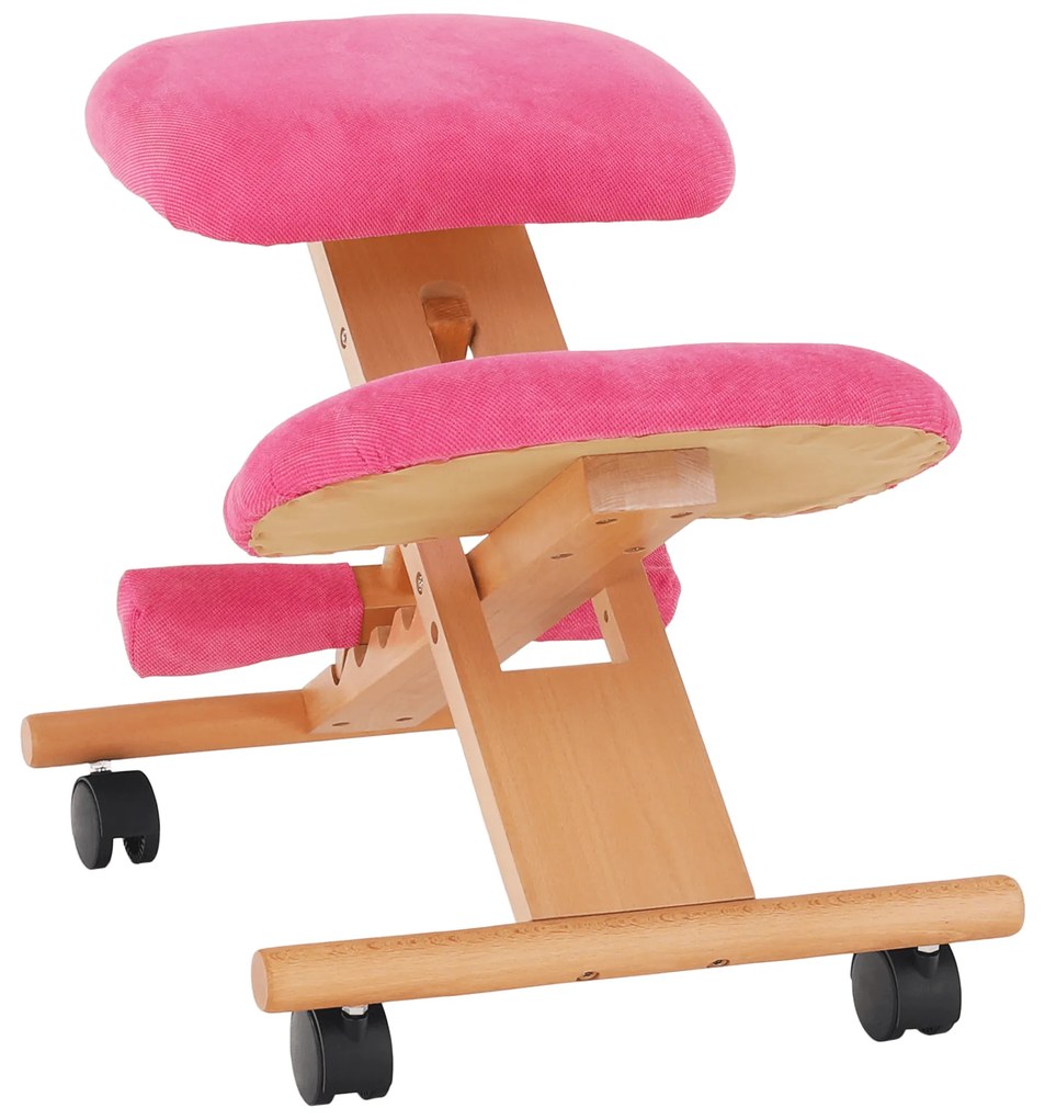 Ergonomická kľakačka, ružová/buk, GROCO