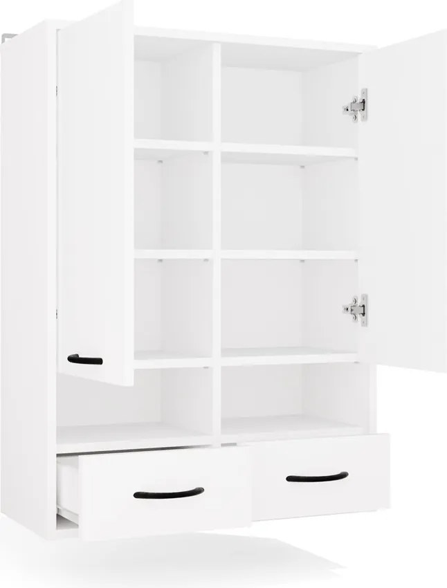 Horná závesná skrinka do kúpeľne Nina 66 cm biela