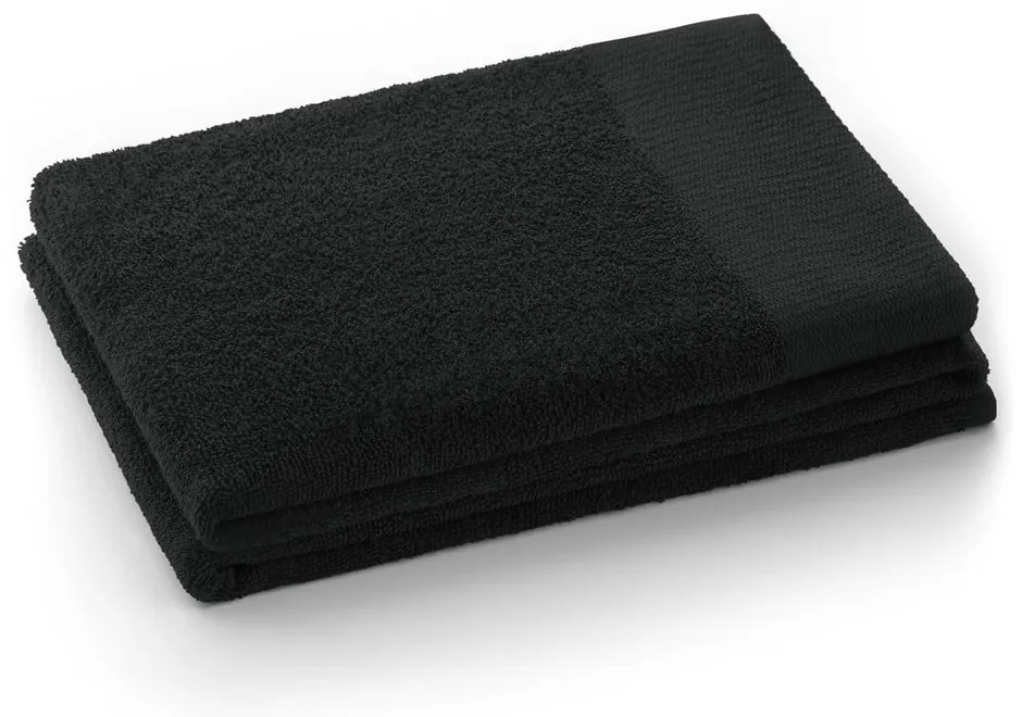 Čierny froté bavlnený uterák 50x100 cm Amari – Restilo