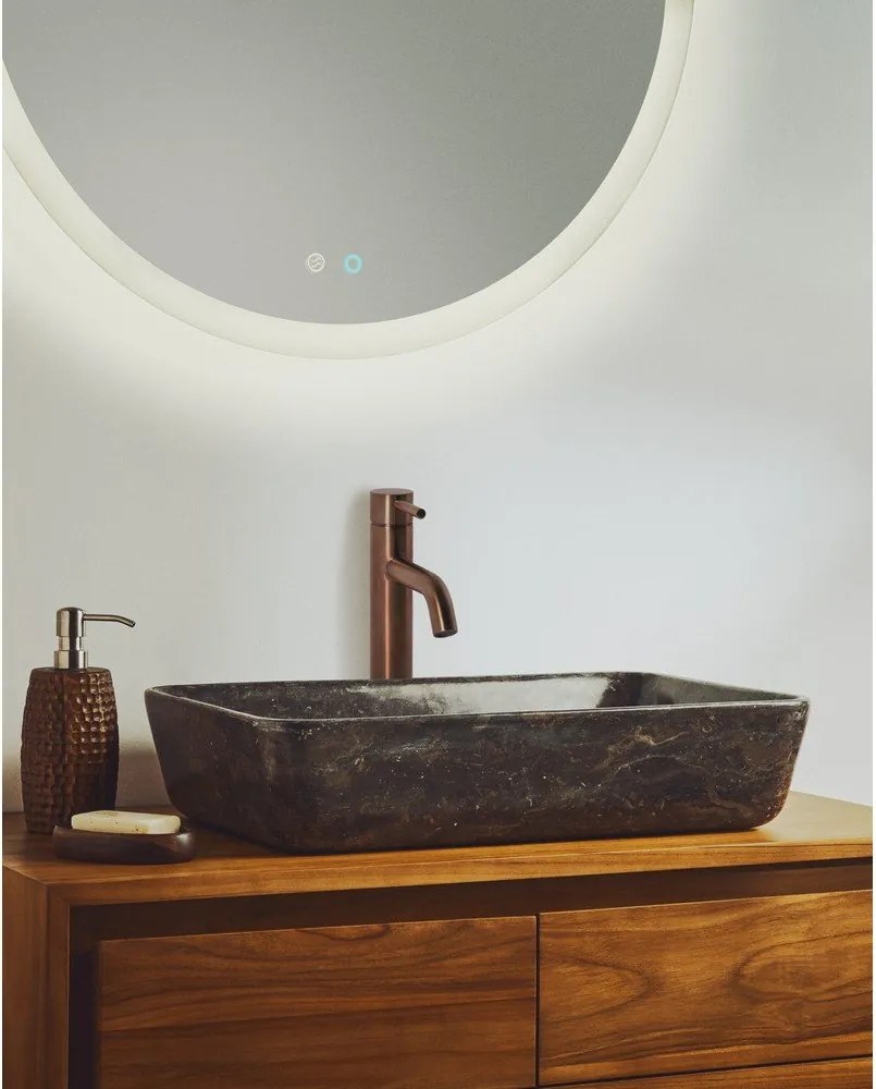 Sivé kamenné umývadlo 55x35 cm Darnen – Kave Home