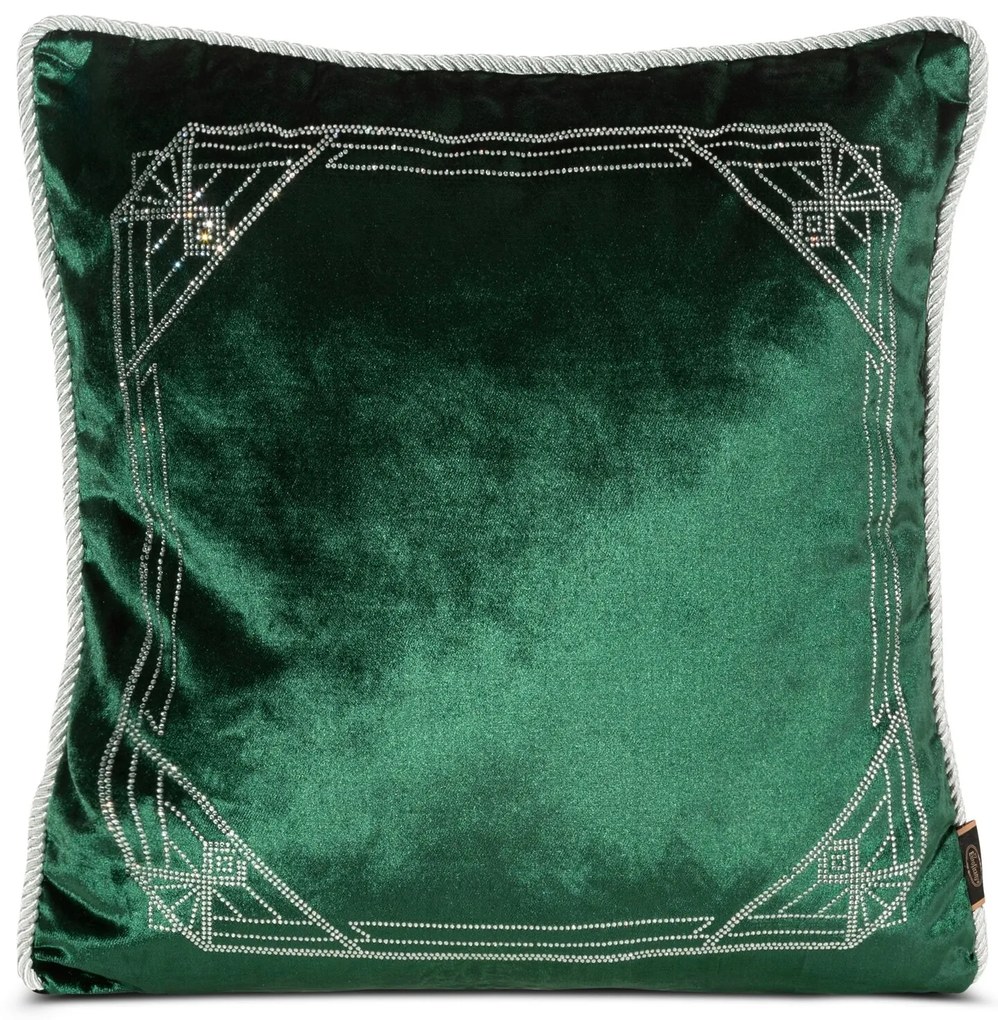 DEKORAČNÁ OBLIEČKA NA VANKÚŠ ROYAL9 45X45 CM TMAVOZELENÁ
