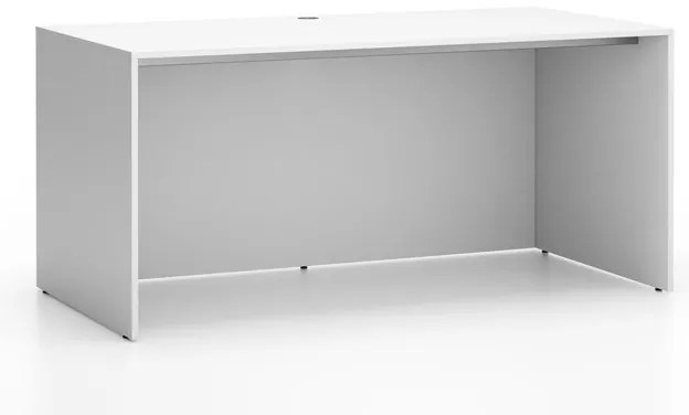 Kancelársky písací stôl SEGMENT, 162x80 cm, biela