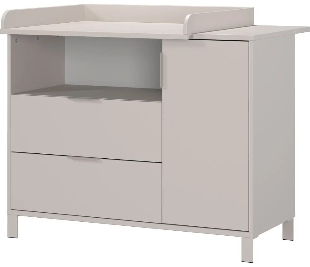 Krémová detská komoda s prebaľovacím pultom 115x102x77 cm Alkmaar – Germania
