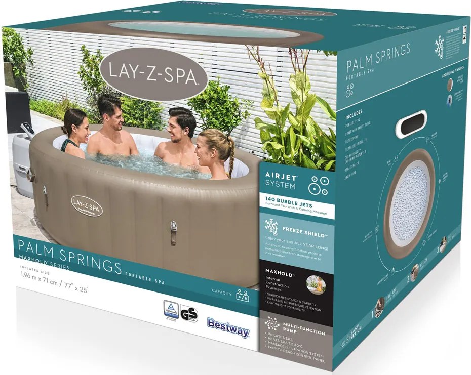 Bestway Lay-Z-Spa Palm Springs Jacuzzi 4-6 osôb 60017