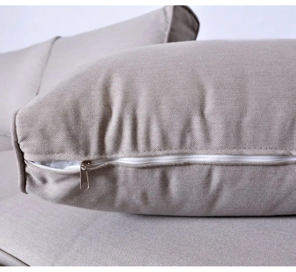 Čierno-béžový kovový záhradný lounge set pre 8 Portland – Rojaplast