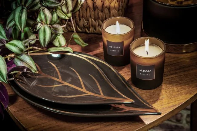 Dekoračný podnos ALISMA 2 1 hnedý / zlatý