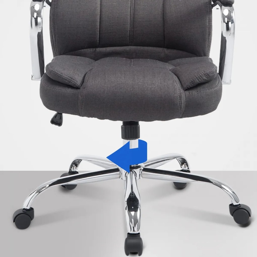 Design-Shop Kancelárska XXL stolička Xanthy látka - Tmavo sivá