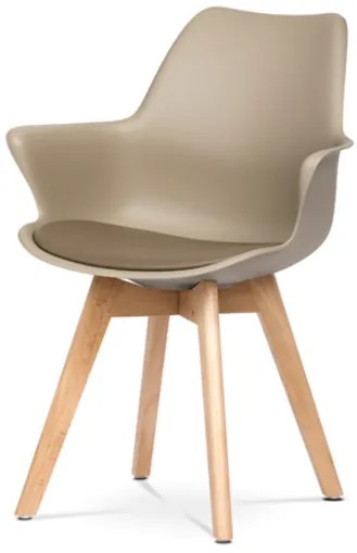 Jedálenská stolička Autronic 61x81 cm béžová plast CT-771 CAP