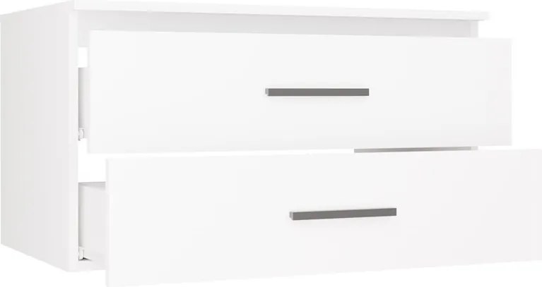 Závěsná skříňka s deskou a umyvadlem Nel 2S 80 cm bílá