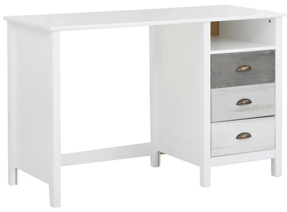 Bielo-sivý pracovný stôl Støraa Salva