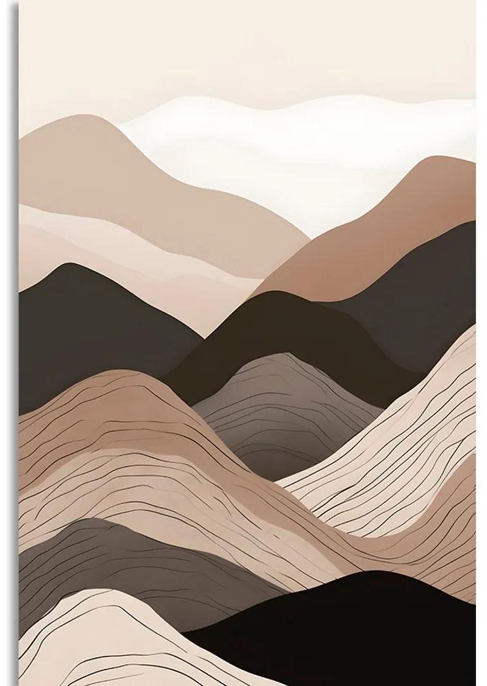 Obraz abstraktné tvary hory Varianta: 40x60