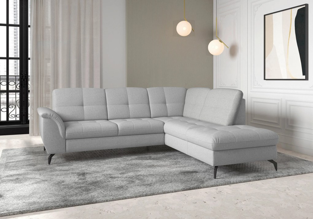 XXXLutz ROHOVÁ SEDAČKA, textil, svetlosivá Sit & More - Sedačky - 00014401332B