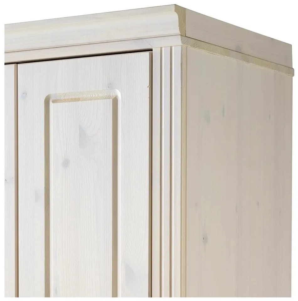 Biela šatníková skriňa z borovicového dreva 65x180 cm Anita – Støraa