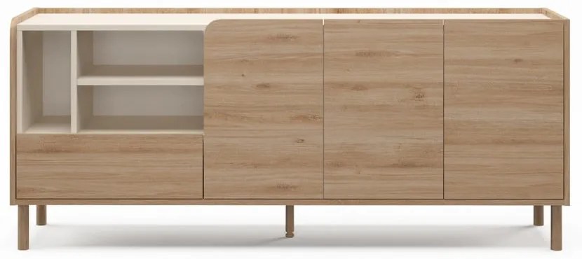 Komoda v dekore duba v prírodnej farbe 180x75,5x44 cm Monza – Marckeric