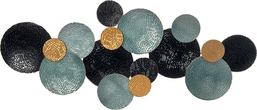 HOMCOM 3D Nástenné Umění Kovová Nástenná Ornamenty Nástenná Dekorácia Socha Pre Obývací Izbu Moderná 121 x 53 cm | Aosom