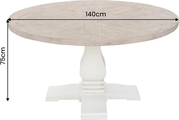 Okrúhly jedálenský stôl Domingo 140 cm borovica