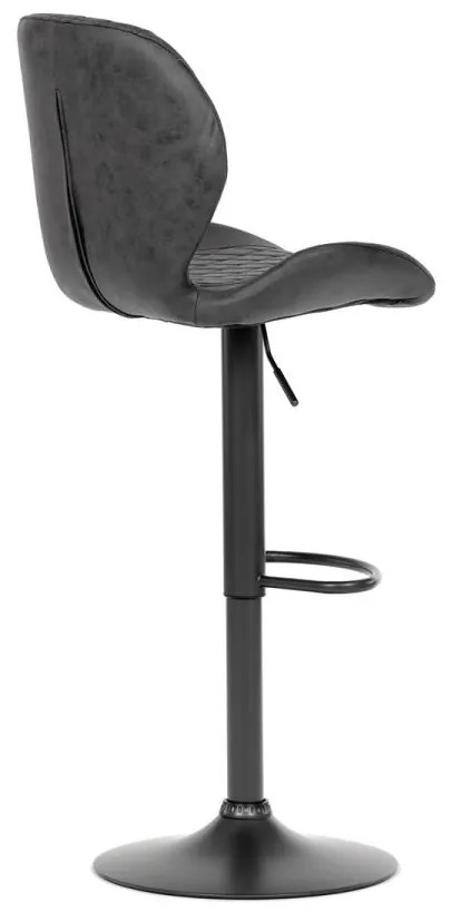 Autronic -  Barová stolička AUB-431 BK3 čierna COWBOY látka, čierna podnož