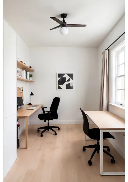 FARO 34278-11L - Stropný ventilátor KLIM S 1xE27/15W/230V orech/čierna + DO