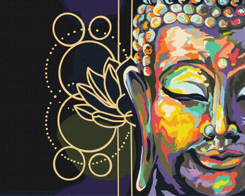 Maľovanie podľa čísiel pokojný Budha