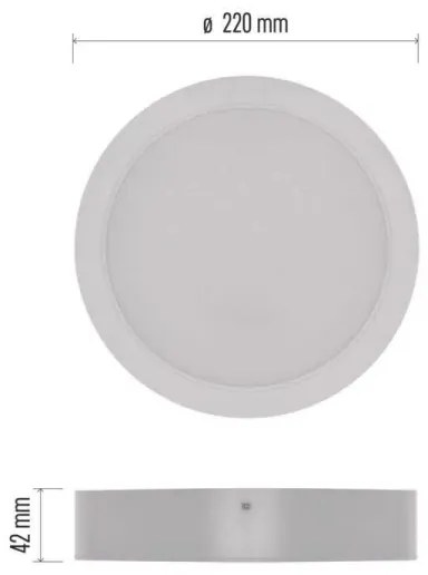 LED Stropné svietidlo LED/24W/230V pr. 22 cm biela