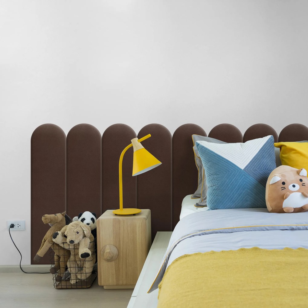 Zástena za posteľ - Oblúk - 20x80cm Farba: Hnedá