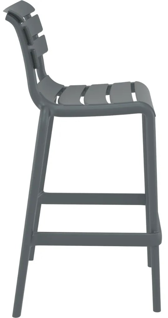 HELEN BAR 75 záhradná barová stolička dark grey