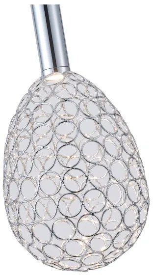 LED Luster na lanku LED/6,3W/230V 3000K lesklý chróm pr. 14 cm
