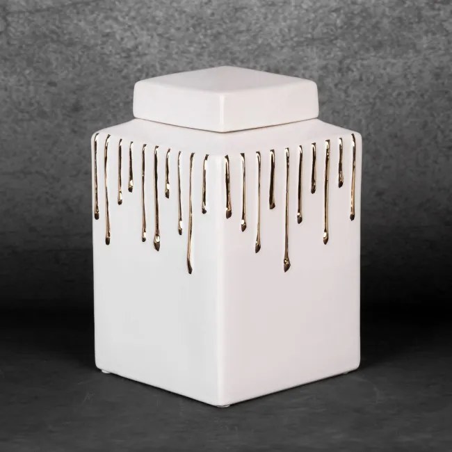 Nádoba LUIS 02 biela / zlatá