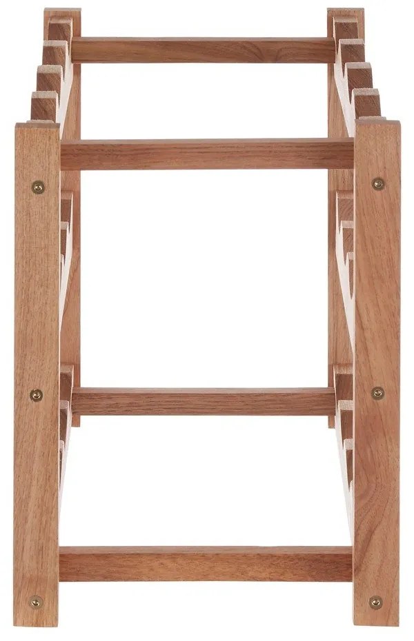 Regál na víno z orechového dreva v prírodnej farbe počet fliaš 12 Arla – Premier Housewares