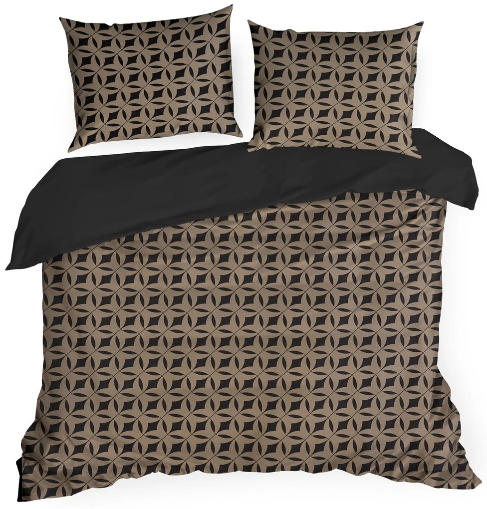 MAKOSATÉNOVÉ OBLIEČKY REINA52 160X200 CM, 2 KS 70X80 CM VZOROVANÉ