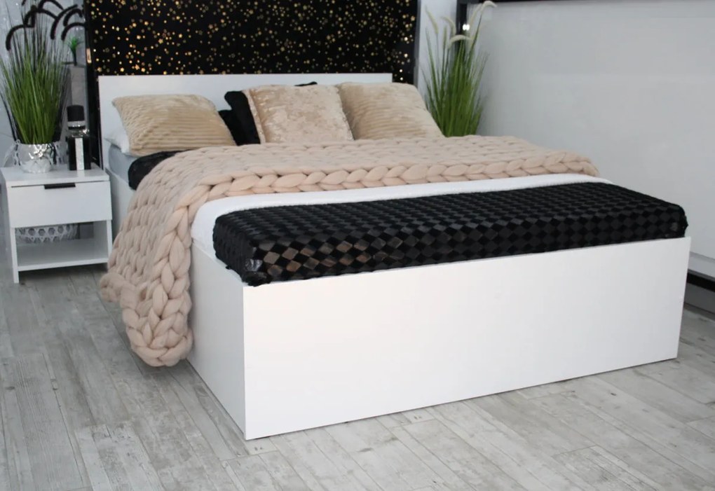 Posteľ EBONY + matrac + rošt ZADARMO - trufla / 120x200