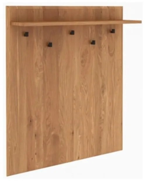 Nástenný vešiak z dubového dreva v prírodnej farbe s poličkou Abies - The Beds