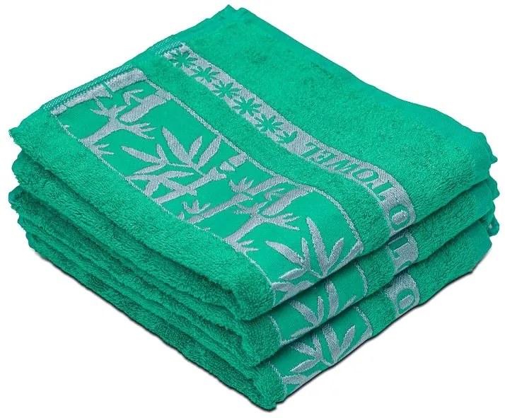 Bambusový uterák BAMBOO 50 x 90 cm zelený, 70% bambusové vlákno | 30% bavlna