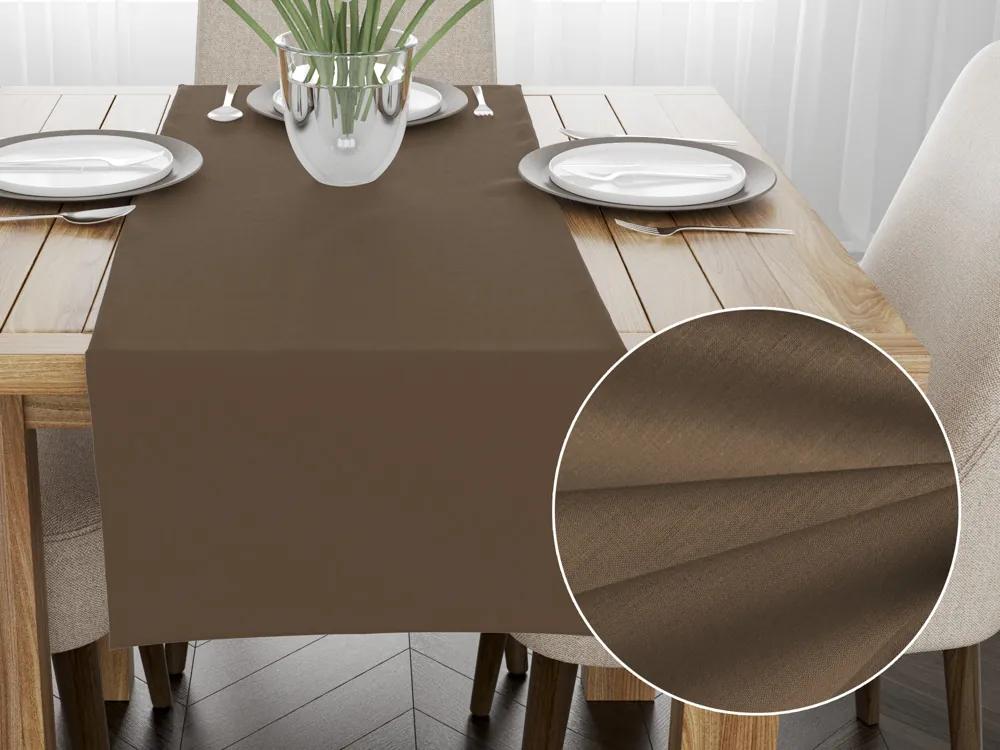 Biante Bavlnený behúň na stôl Moni MOD-513 Hnedá khaki 20x160 cm