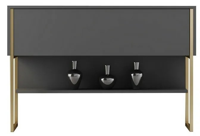 Komoda Luxe Anthracite and Gold