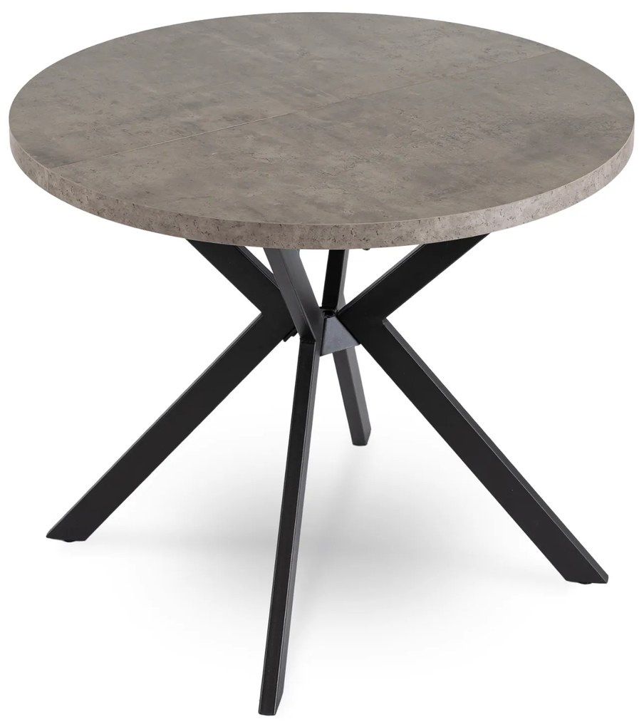 PROXIMA.store - Okrúhly rozkladací stôl LUGO FARBA: biela, FARBA NÔH: biela