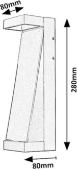 Rabalux 77068 - LED vonkajšie nástenné svietidlo BRADU LED/13W/230V IP65 hnedé