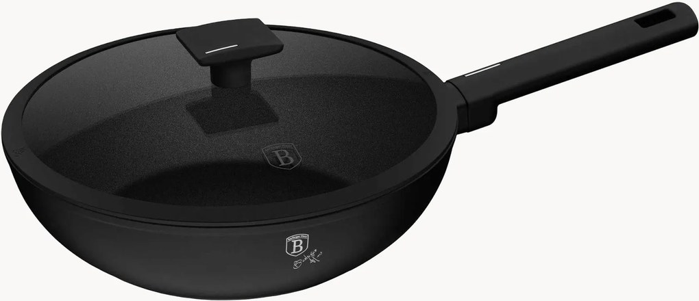 Nepriľnavý wok z kolekcie Matte Black's pokrievkou