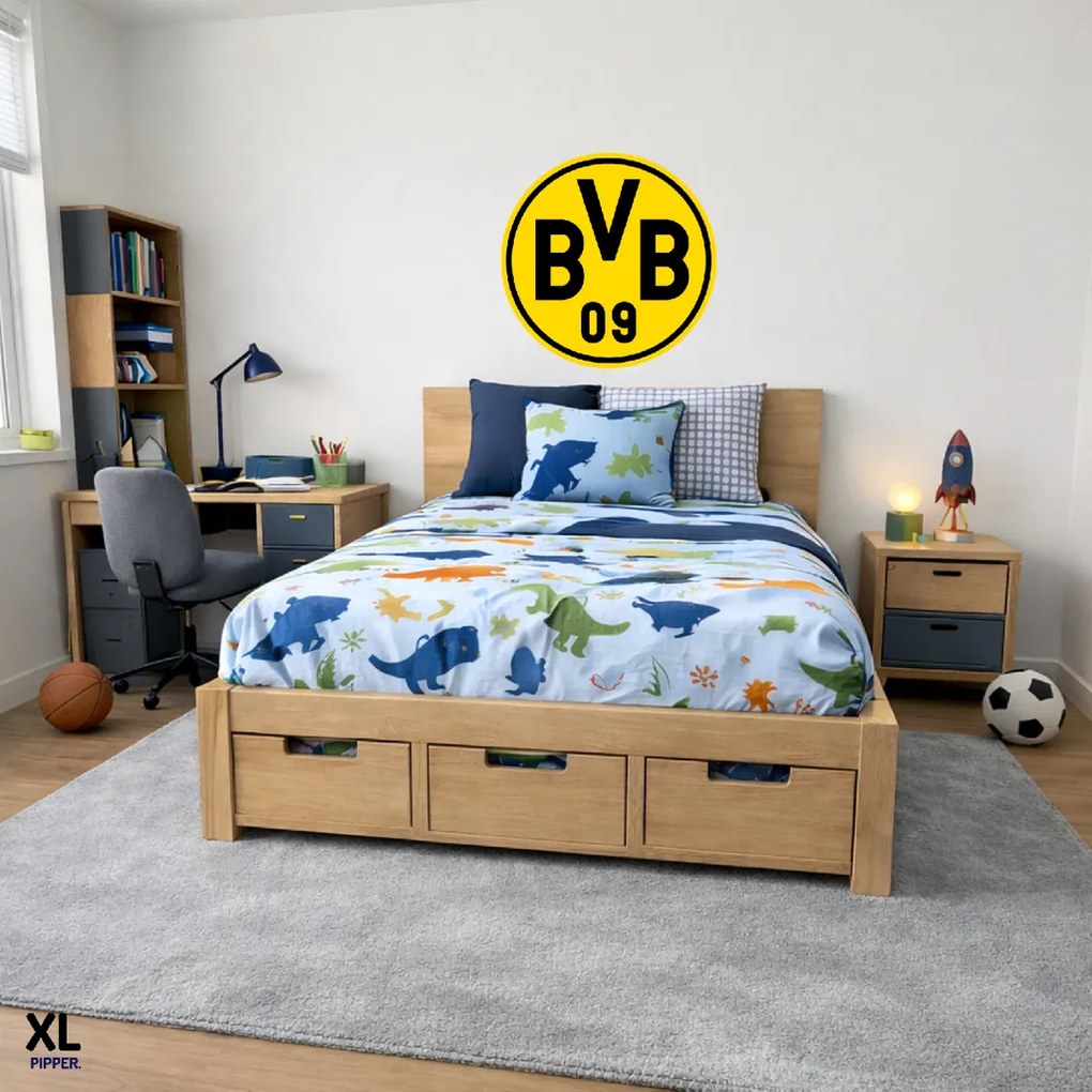 100x100cm Logo Borussia Dortmund - textilná nálepka na stenu Veľkosť: 60 cm