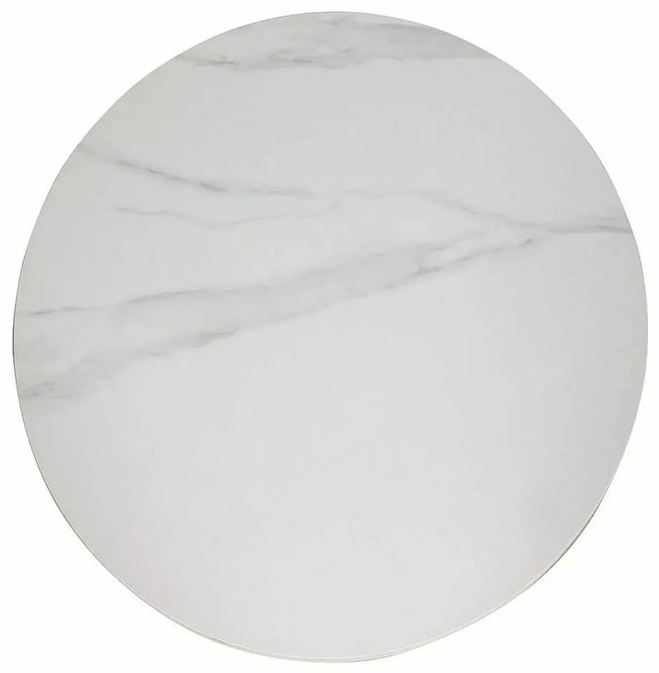 Jedálenský stôl Talia 90 cm, mramor / čierna