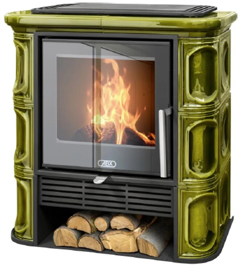 Krbové kachle Florence zelená 6 kW