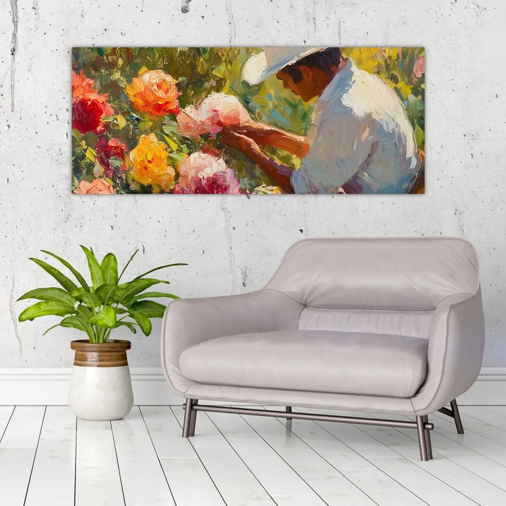 Obraz - Záhradník (120x50 cm)