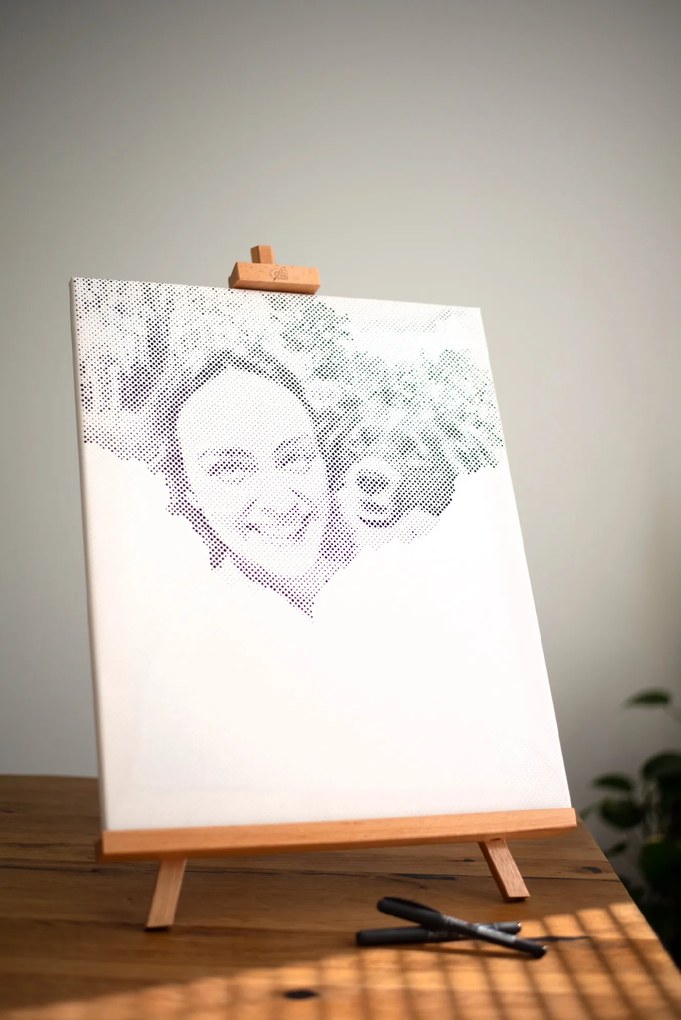Gario Bodkovanie Vybodkuj si svoju fotku! Rozmery: 40 x 80 cm, Rámovanie: S vnútorným rámom, Farba bodiek: Modrá