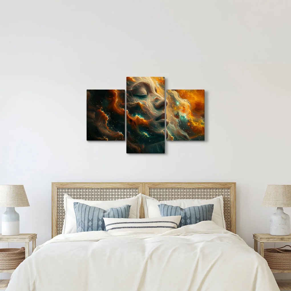 Obraz - Tvár vo vesmíre (90x60 cm)